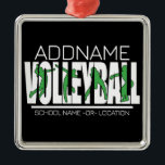 Adorno Metálico Jugador de equipo de voleibol AÑADIR NOMBRE Escuel<br><div class="desc">Jugador de voleibol personal AÑADIR NOMBRE Equipo Top Sports Atlete diseño - Personalizar con su nombre o Personalizado de texto!</div>