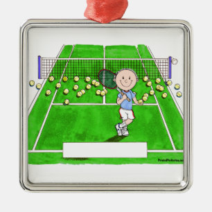 Adorno Metálico Jugador de tenis, hombre - Personalizado personali