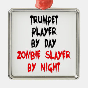Adorno Metálico Jugador de Trumpet de capa zombie