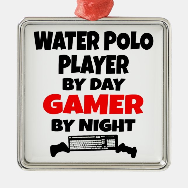 Adorno Metálico Jugador de waterpolo de gamer (Frente)