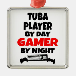 Adorno Metálico Jugador Gamer Tuba