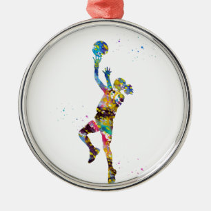 Adorno Metálico Jugadora de baloncesto
