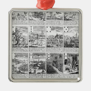 Adorno Metálico Jugar cartas satirizando aventuras de "burbuja"