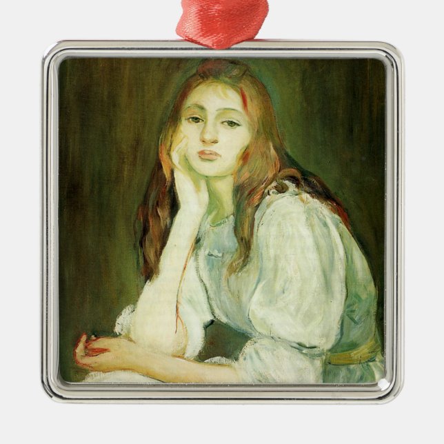 Adorno Metálico Julie Daydreaming (bella joven mujer) (Frente)