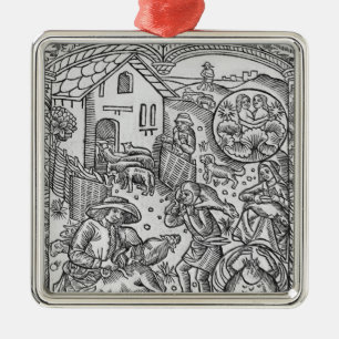 Adorno Metálico Junio, esquileos, géminis