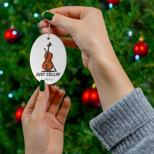 Adorno Metálico Just Cellin Cellist Performance Música Violonchelo