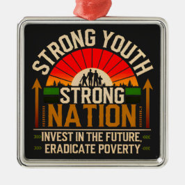Adorno Metálico Juventud fuerte, nación fuerte - Invertir en el fu