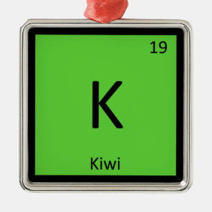 Adorno Metálico K - Símbolo de tabla periódica de química de la fr