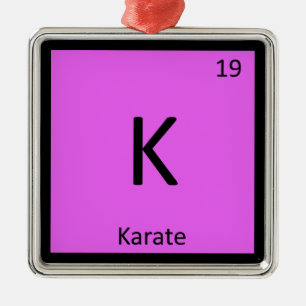 Adorno Metálico K - Tabla Periódica de Química Artes Marciales Kar