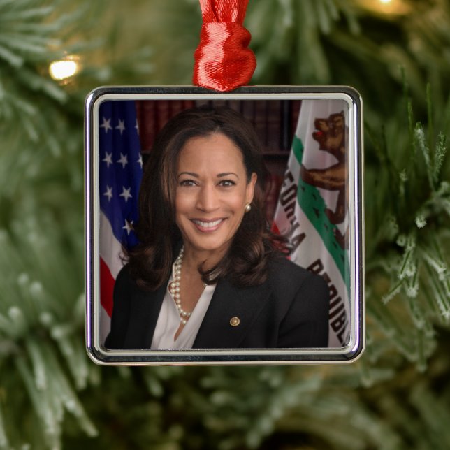 Adorno Metálico Kamala Harris Candidato a presidente US 2024 (Árbol)