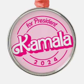 Adorno Metálico Kamala Harris por el presidente en rosa