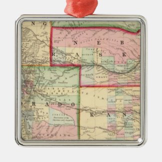 Adorno Metálico Kan, Neb, Colo Map de Mitchell