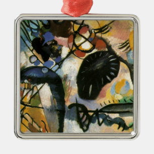 Adorno Metálico Kandinsky Black Spot Resumen de arte