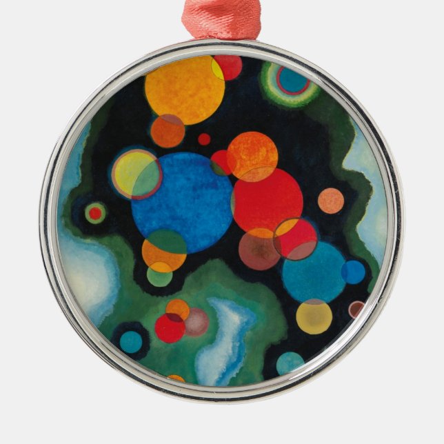Adorno Metálico Kandinsky Impulso Profundo Aceite abstracto en lie (Frente)