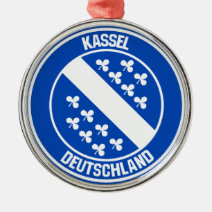 Adorno Metálico Kassel Round Emblem
