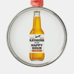 Adorno Metálico Kayak Es Mi Hora Feliz