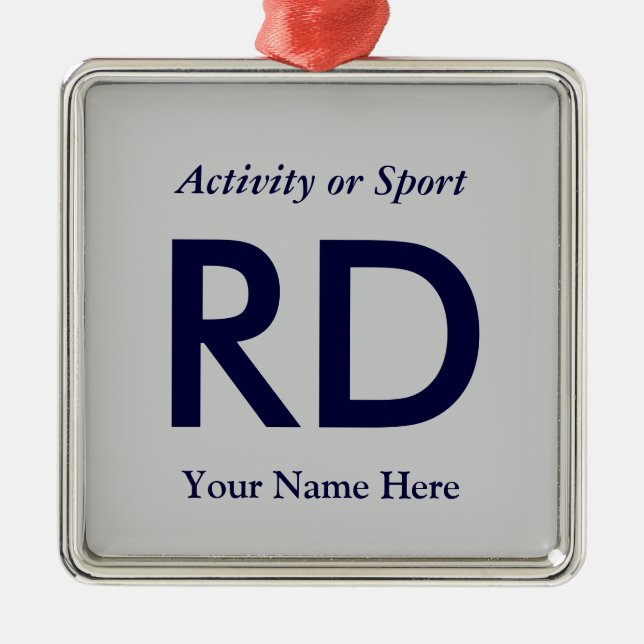 Adorno Metálico Keepsake de la carta variada de la escuela superio (Frente)