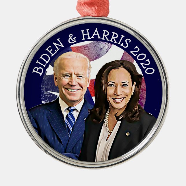 Adorno Metálico Keepsake de las elecciones de Biden y Harris de 20 (Frente)