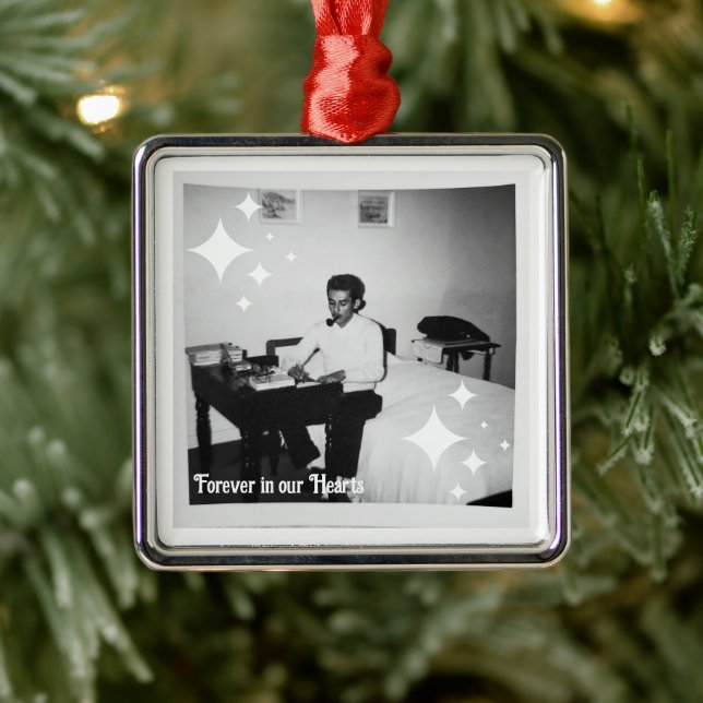 Adorno Metálico Keepsake, para siempre en nuestros corazones (Árbol)