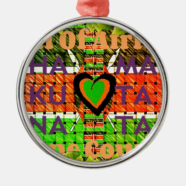 Adorno Metálico Kenia Hakuna Matata (Frente)