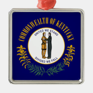 Adorno Metálico Kentucky: Bandera estatal de la Commonwealth de Bl