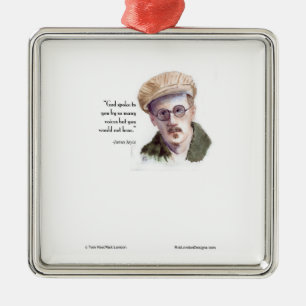 Adorno Metálico Kerr/London James Joyce & "Dios Habló" Cita