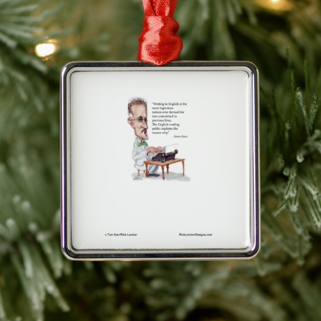 Adorno Metálico Kerr/Londres James Joyce e inglés son citas de tor (Árbol)