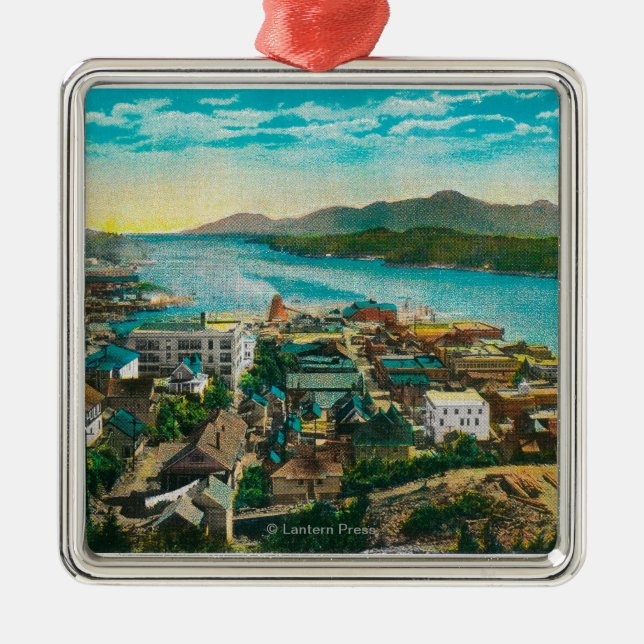 Adorno Metálico Ketchikan, opinión de la ciudad de Alaska - la (Frente)