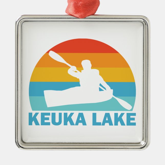 Adorno Metálico Keuka Lake New York Kayak (Frente)