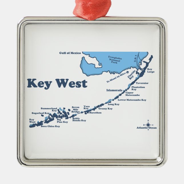 Adorno Metálico Key West. (Frente)