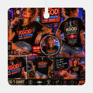 Adorno Metálico KGOD Radio Late Night