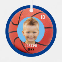 Kids Sporty Blue Photo Basketball
