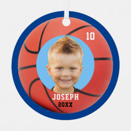 Adorno Metálico Kids Sporty Blue Photo Basketball