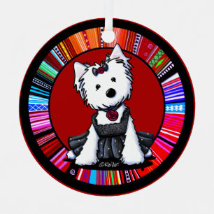 Adorno Metálico KiniArt Westie Quinceañera 