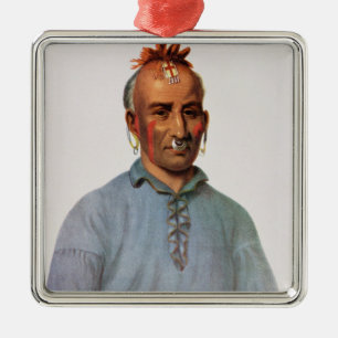 Adorno Metálico Kish-Kal-Wa, jefe del Shawnee