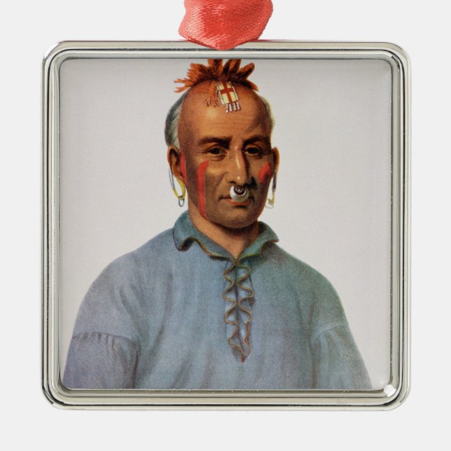 Adorno Metálico Kish-Kal-Wa, jefe del Shawnee (Frente)