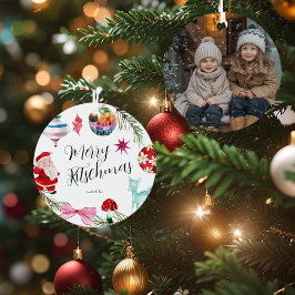 Adorno Metálico Kitsch Navidad | Foto Retro