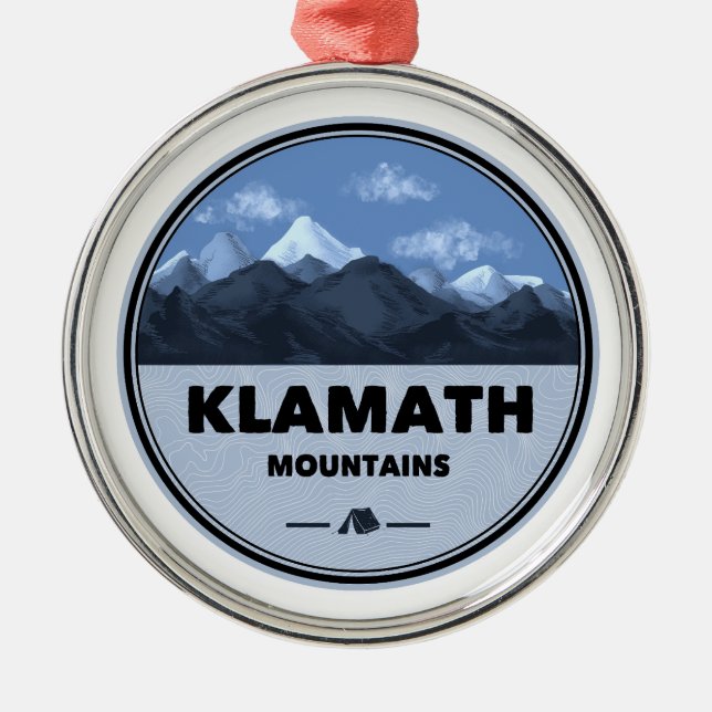 Adorno Metálico Klamath Mountains California Oregon Camping (Frente)