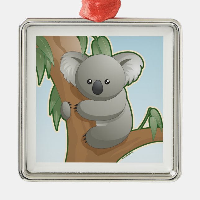 Adorno Metálico Koala de Kawaii (Frente)