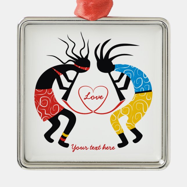 Adorno Metálico Kokopelli Love (Frente)