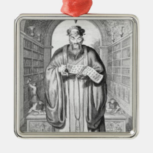 Adorno Metálico Kong-Fu-EET, o Confucio