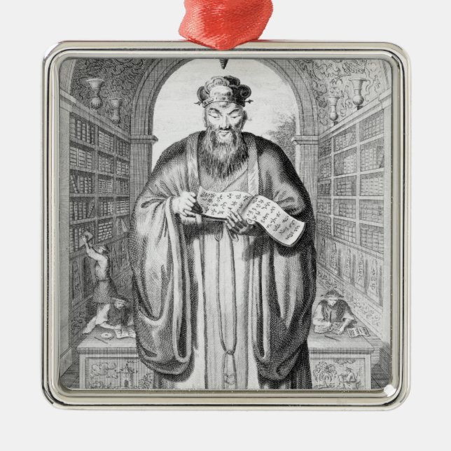 Adorno Metálico Kong-Fu-EET, o Confucio (Frente)