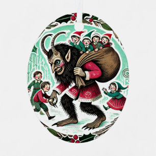 Adorno Metálico Krampus Navidad