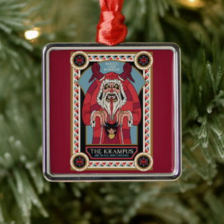 Adorno Metálico Krampus retro vintage y los viejos Navidades oscur