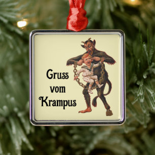 Adorno Metálico Krampus Vintage Ilustracion Krampusnacht
