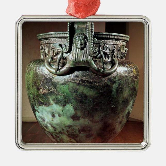 Adorno Metálico Krater, de la tumba de una princesa de Vix (Frente)