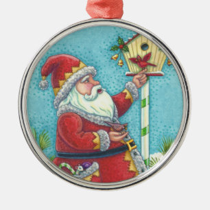 ADORNO METÁLICO KRIS KRINGLE REDBIRDS NAVIDADES ORNAMENTE PREMIUM