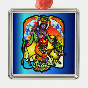 Adorno Metálico Krishna Ornament