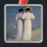 Adorno Metálico Kroyer - Noche de verano en Skagen Beach Closeup<br><div class="desc">Noche de verano en Skagen Southern Beach; Clausura en Anna Ancher y Marie Kroyer - Peder Severin Kroyer,  1893</div>