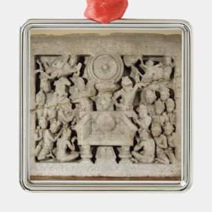 Adorno Metálico La adoración de los símbolos budistas, Amaravati